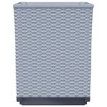 vidaXL Jardinières 4 Pièces gris clair 30x30x37 cm polypropylène
