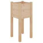 vidaXL Jardinière d'extérieur 31x31x70 cm Bois de pin massif