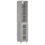 vidaXL Buffet haut Sonoma gris 34 5x34x180 cm Bois d'ingénierie