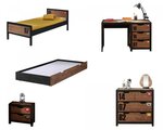 Ensemble de meubles Alex lit gigogne et bureau