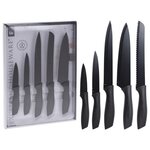Excellent houseware jeu de couteaux de cuisine 5 pièces acier noir