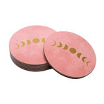 6 sous-verres ronds - phases de lune