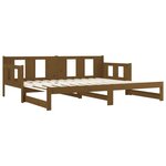 vidaXL Lit coulissant Marron miel Bois de pin massif 2x(80x200) cm