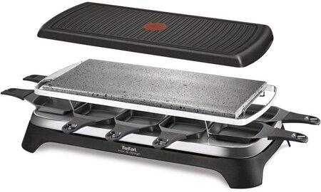 Tefal Raclette Pierrade 3 en 1 Noir Inox 1350W 10 Personnes RE45A812
