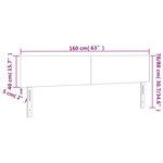 vidaXL Tête de lit à LED Bleu 160x5x78/88 cm Tissu