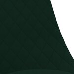 vidaXL Chaises pivotantes à manger lot de 4 Vert foncé Velours