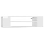 vidaXL Meuble TV suspendu Blanc brillant 100x30x26 5 cm Aggloméré