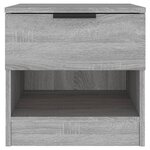 vidaXL Table de chevet Sonoma gris Bois d'ingénierie