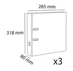 Lot De 3 Classeurs À Levier - Dos De 80mm - Format À Classer A4 - Extérieur En Polypropylène / Intérieur En Papier - Orange - X 4 - Exacompta