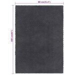 vidaXL Tapis rectangulaire Anthracite 80x160 cm Coton