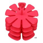 6 kits de 4 marque-parts de gâteaux 5  6  7 et 9 parts