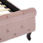 vidaXL Cadre de lit Rose Velours 200 x 200 cm