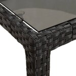 vidaXL Mobilier à dîner de jardin 9Pièces et coussins noir résine tressée
