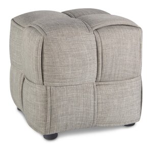 Tabouret cube rembourre gris