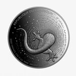 HERPETON GECKO 2 onces argent monnaie 2000 Francs CFA Cameroon 2023