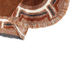Tapis ovale ethnique laine Karibu marron - 110 x 200 cm