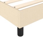 vidaXL Sommier à ressorts de lit Crème 160x200 cm Tissu