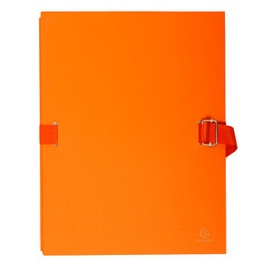 Chemise Pap.toilé sangle + Rabat Orange EXACOMPTA