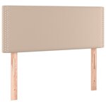 vidaXL Sommier tapissier matelas et LED Cappuccino 90x200cm Similicuir