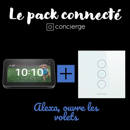 Alexa ouvre les volets :   echo show 5 + interrupteur montmartre