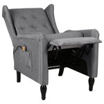 vidaXL Fauteuil de massage inclinable Gris clair Tissu