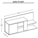 Homemania Meuble TV Duru 122x33 3x55 cm Noyer