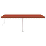 vidaXL Auvent automatique sur pied 600x300 cm Orange/marron