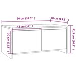 vidaXL Table basse Chêne Sonoma 90x50x41 5 cm Aggloméré