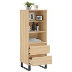 vidaXL Buffet haut Chêne sonoma 40x36x110 cm Bois d'ingénierie