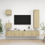 vidaXL Ensemble de meuble TV 5 Pièces Chêne sonoma Aggloméré