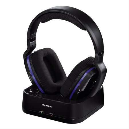 Thomson whp3311bk casque sans fil uhf supra-aural noir