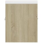 vidaXL Armoire d'évier avec lavabo intégré Chêne sonoma Aggloméré