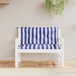 vidaXL Coussins de banc de jardin lot de 2 rayures bleues et blanches