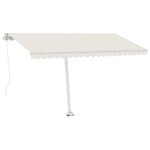 vidaXL Auvent manuel rétractable sur pied 400x300 cm Crème