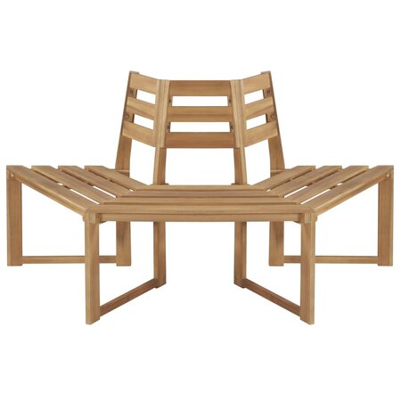 vidaXL Banc de tour d'arbre Demi-hexagonal 160 cm Bois d'acacia massif