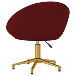 vidaXL Chaises à manger lot de 2 rouge bordeaux velours