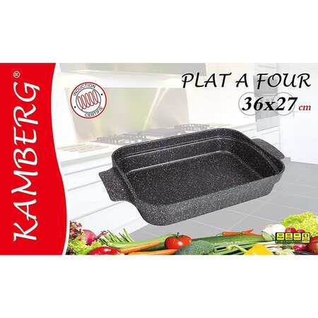 Plat à four 36 x 27.5 x 7 cm - Tous feux dont induction KAMBERG