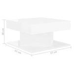 vidaXL Table basse Blanc brillant 57x57x30 cm Aggloméré