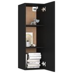 vidaXL Ensemble de meubles TV 8 Pièces Noir Aggloméré