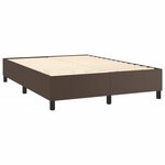 vidaXL Lit à sommier tapissier avec matelas Marron 140x200 cm