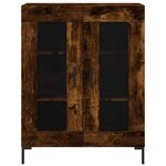 vidaXL Buffet haut Chêne fumé 69 5x34x180 cm Bois d'ingénierie