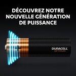 Duracell - piles alcalines aa optimum  1.5 v lr6  paquet de 4
