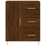 vidaXL Buffet haut Chêne marron 69 5x34x180 cm Bois d'ingénierie