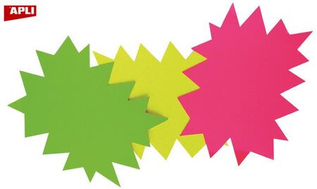 25 Eclates Fluo Rose/Vert 24X32Cm 780G