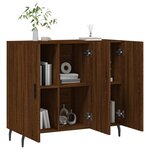 vidaXL Buffet chêne marron 90x34x80 cm bois d'ingénierie
