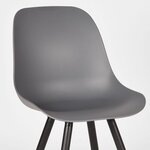 LABEL51 Chaises à manger lot de 2 Monza 46x54x88 cm anthracite