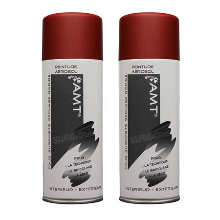 Lot de 2 bombes de peinture - antirouille - tous supports - amt