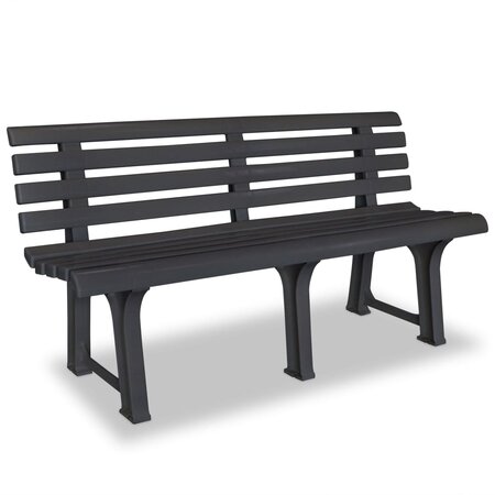 vidaXL Banc de jardin 145 5 cm Plastique Anthracite