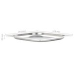 vidaXL Récipients Gastronorm 8 Pièces GN 1/2 20 mm Acier inoxydable