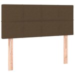 vidaXL Lit à sommier tapissier avec matelas Marron foncé 80x200 cm
